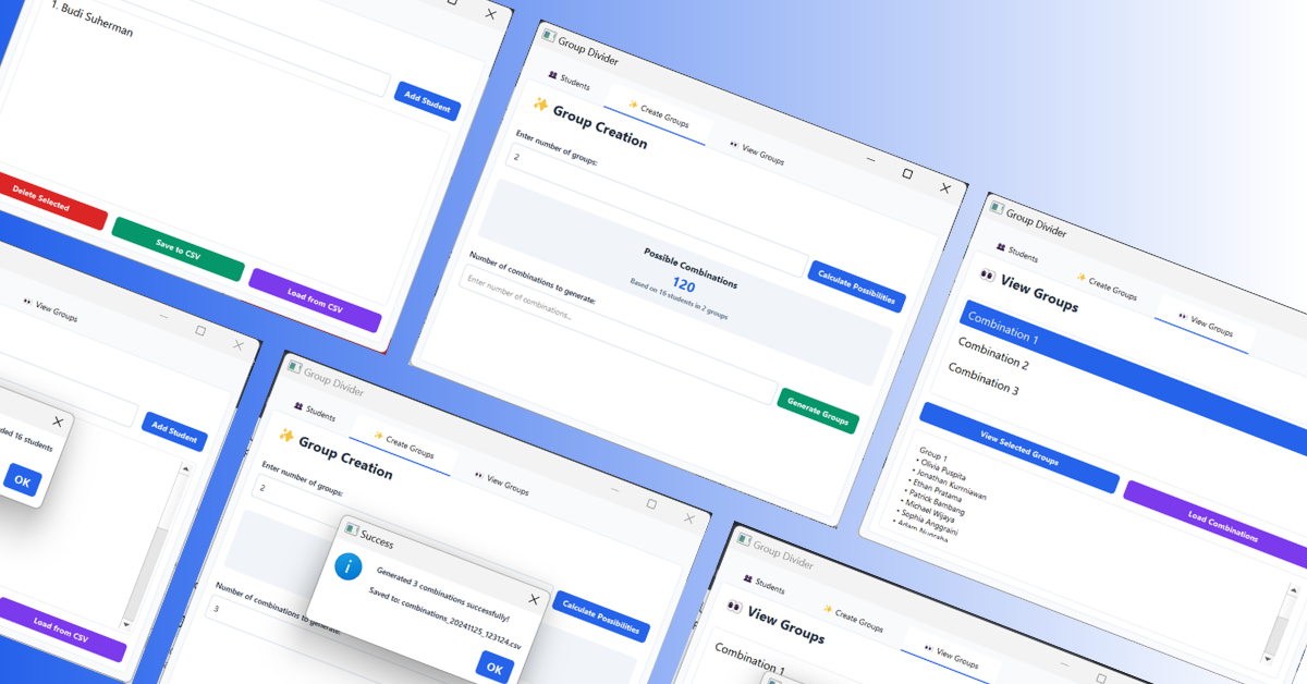 Group Divider: A Smart Tool to Randomly and Fairly Form Student Teams